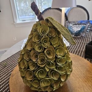 Wooden Floral Pear